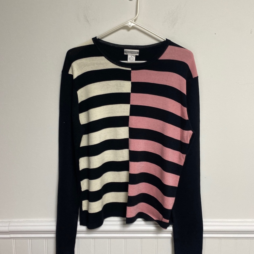 Investments Womens Sweater Long Sleeve cream/blush Size XL